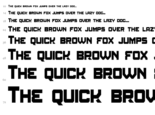 Amuro font waterfall